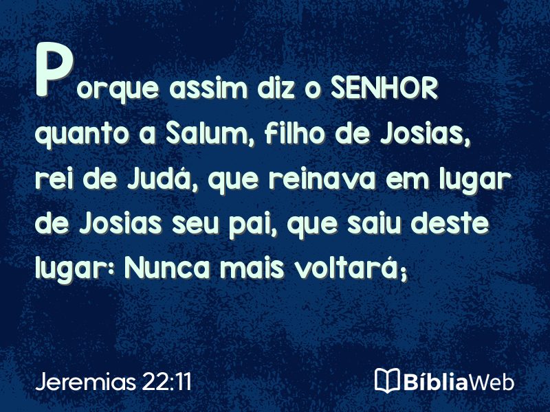 Jeremias 22:11 em imagem para compartilhar