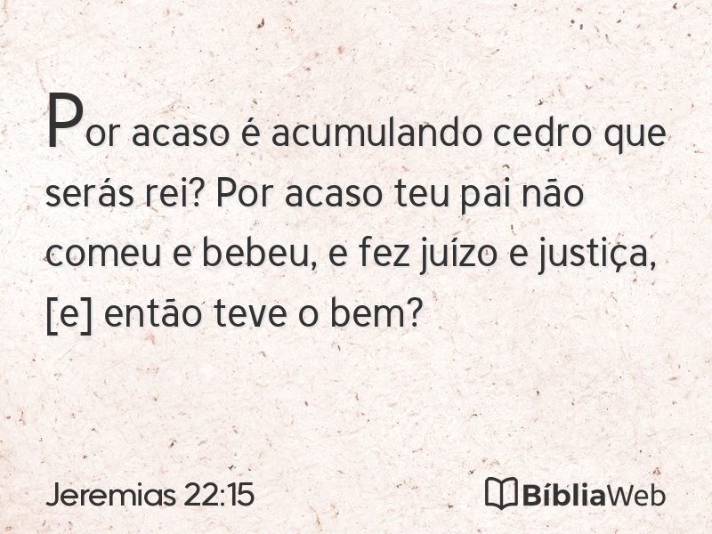 Jeremias 22:15 em imagem para compartilhar