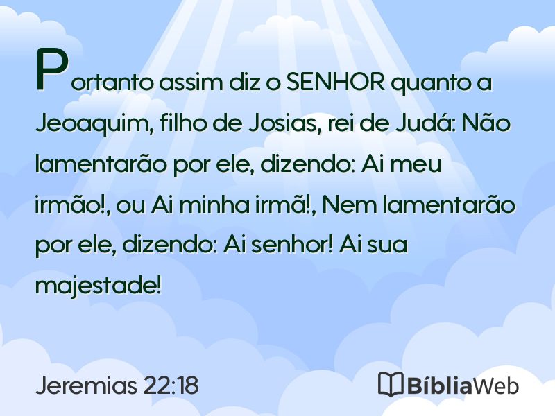 Jeremias 22:18 em imagem para compartilhar