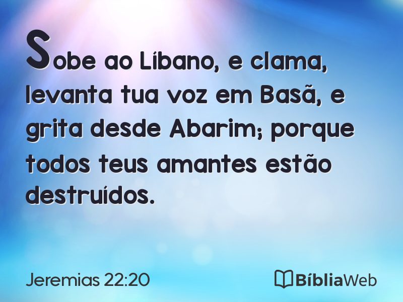 Jeremias 22:20 em imagem para compartilhar