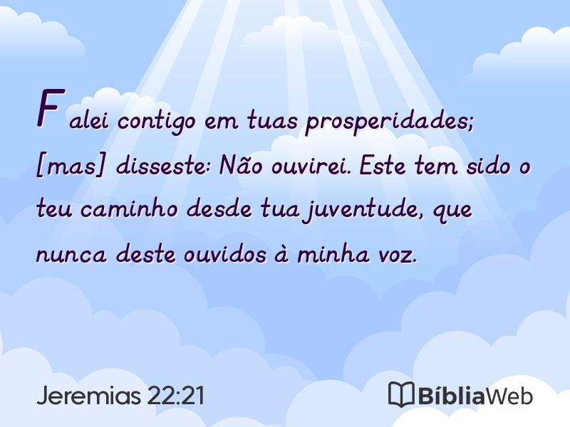 Jeremias 22:21 em imagem para compartilhar