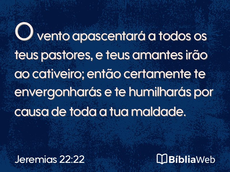 Jeremias 22:22 em imagem para compartilhar