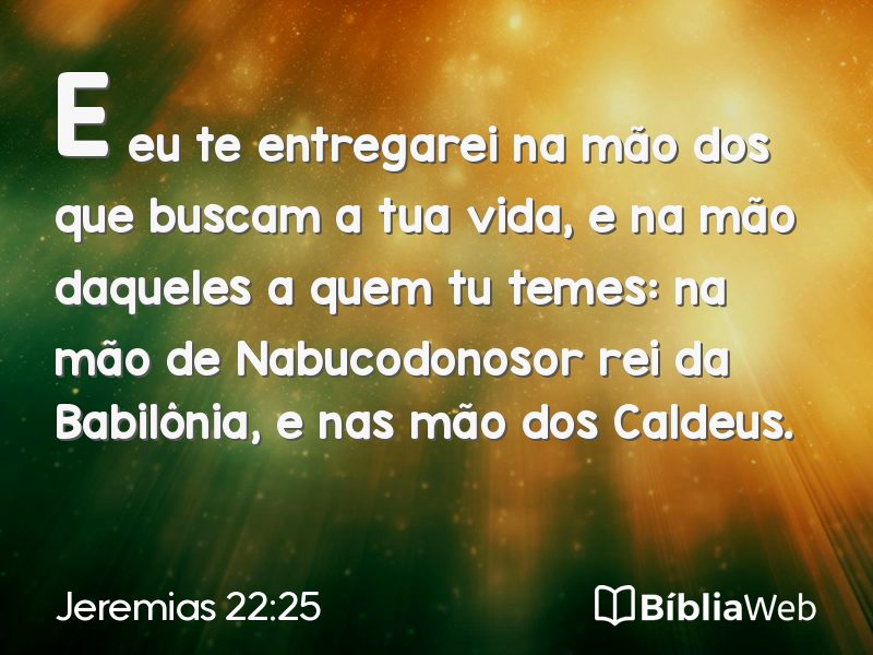 Jeremias 22:25 em imagem para compartilhar
