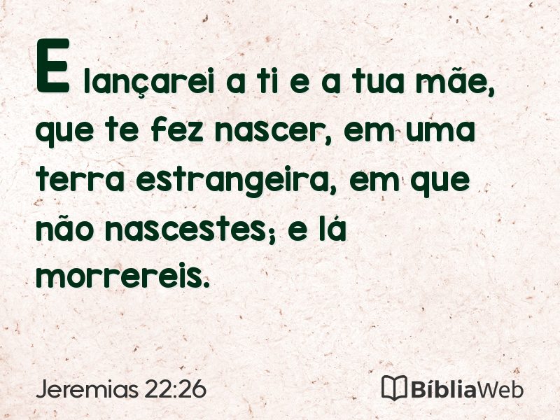 Jeremias 22:26 em imagem para compartilhar