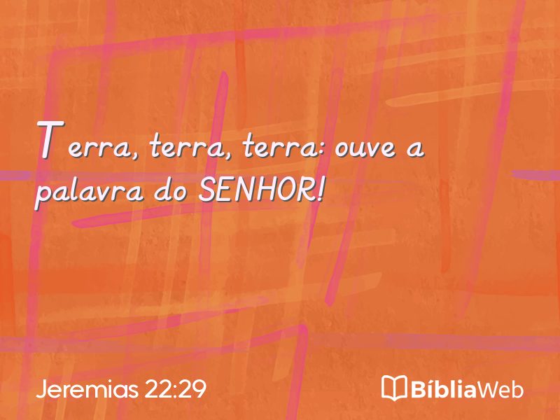 Jeremias 22:29 em imagem para compartilhar