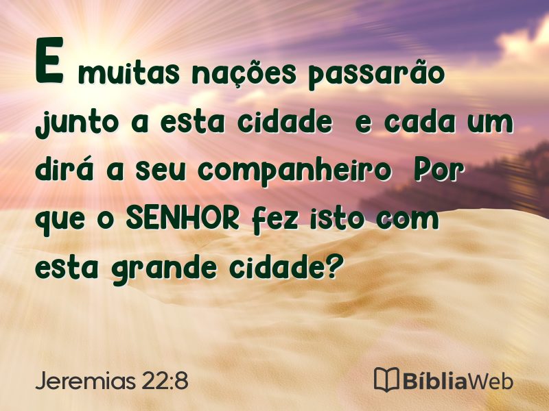 Jeremias 22:8 em imagem para compartilhar
