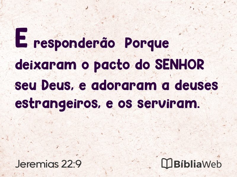 Jeremias 22:9 em imagem para compartilhar