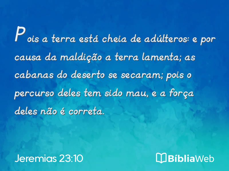 Jeremias 23:10 em imagem para compartilhar