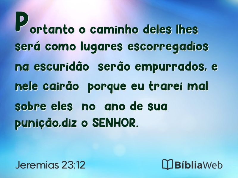 Jeremias 23:12 em imagem para compartilhar