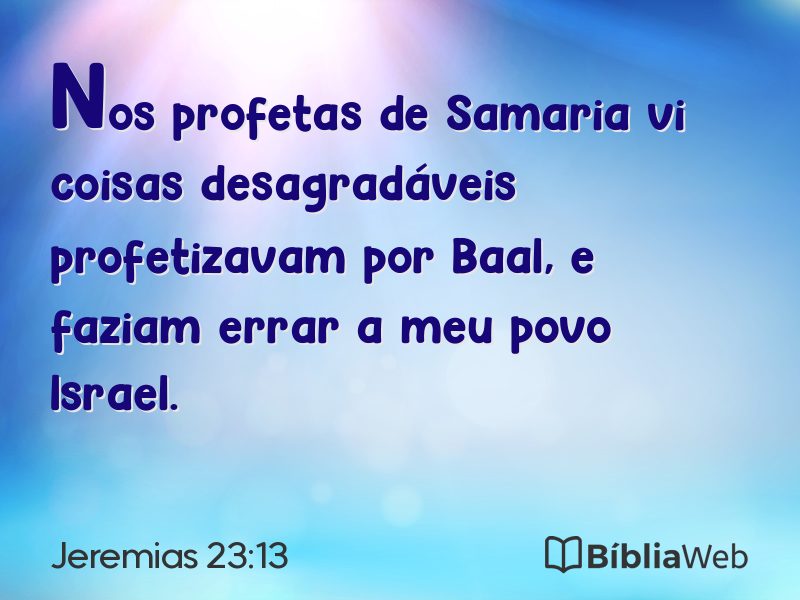 Jeremias 23:13 em imagem para compartilhar