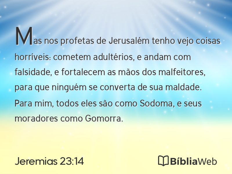 Jeremias 23:14 em imagem para compartilhar