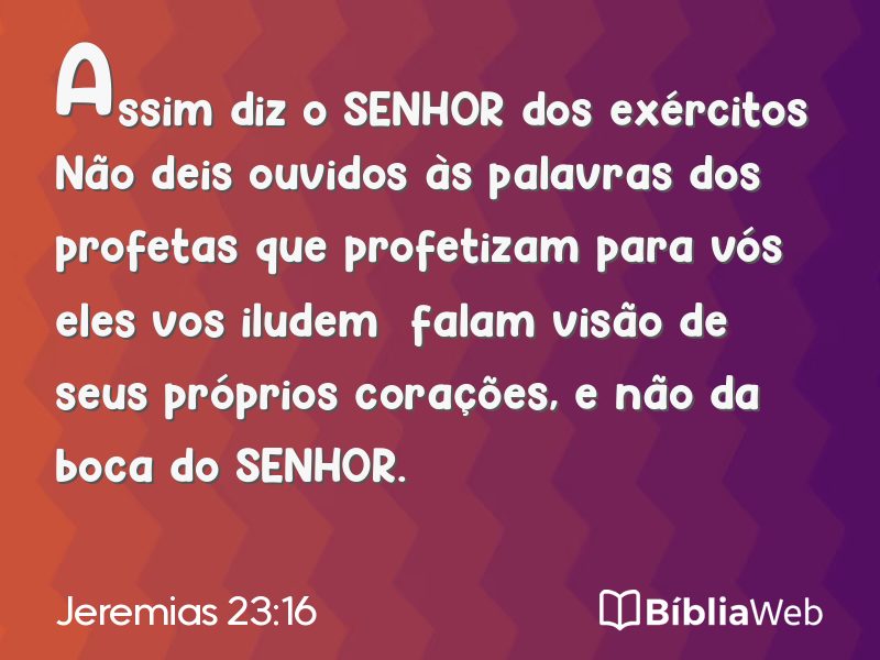 Jeremias 23:16 em imagem para compartilhar