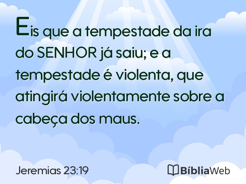 Jeremias 23:19 em imagem para compartilhar