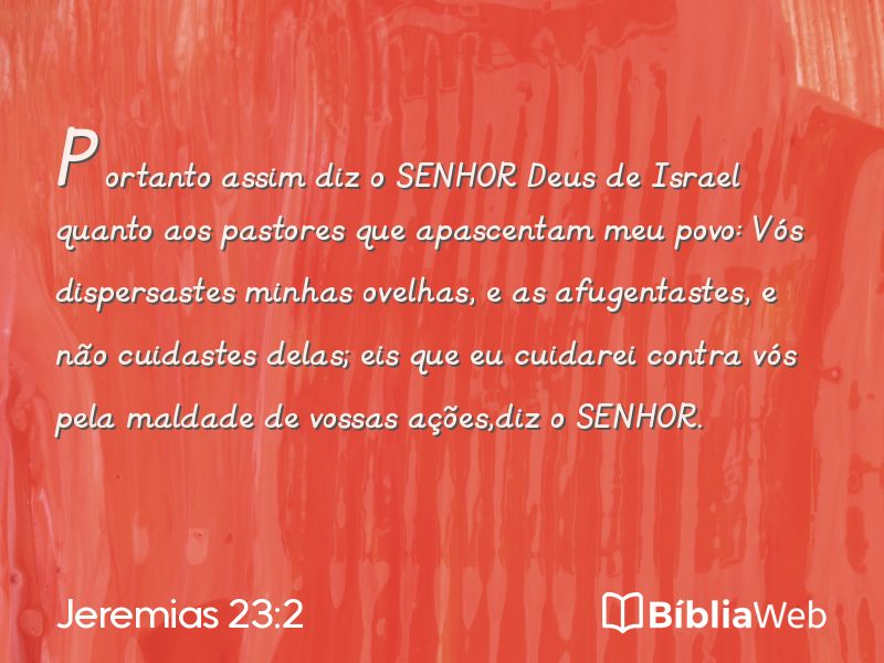 Jeremias 23:2 em imagem para compartilhar