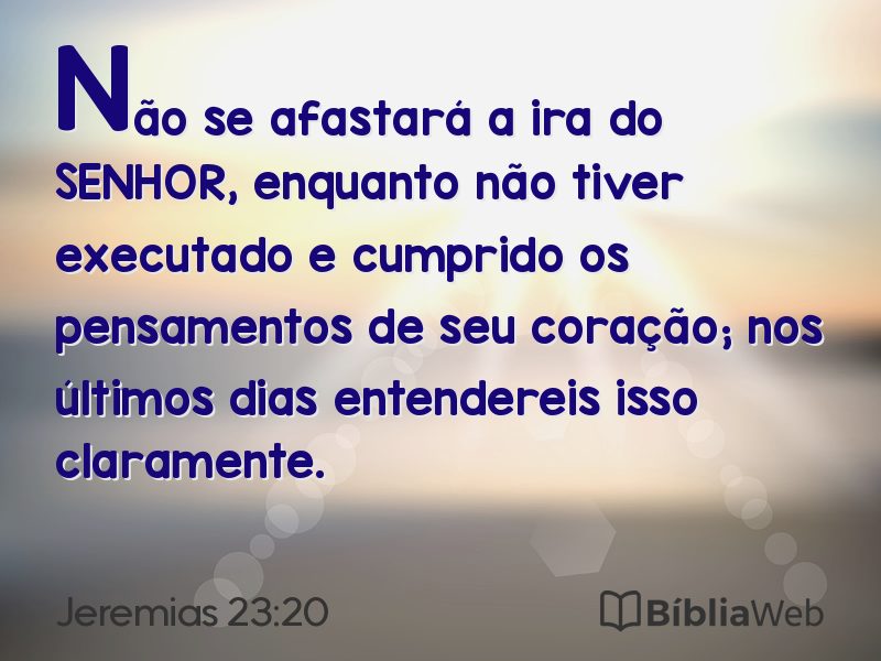 Jeremias 23:20 em imagem para compartilhar