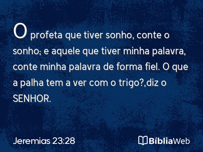 Jeremias 23:28 em imagem para compartilhar
