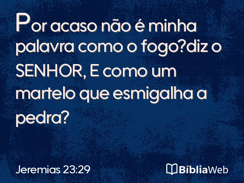 Jeremias 23:29 em imagem para compartilhar