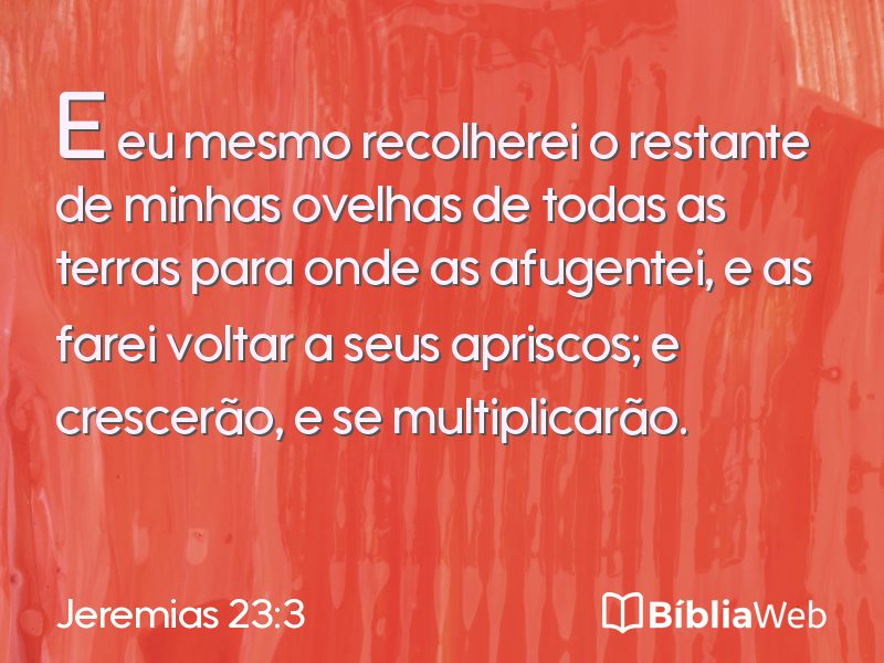 Jeremias 23:3 em imagem para compartilhar