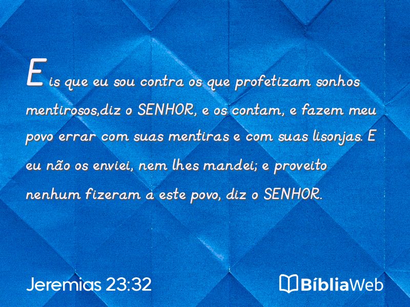 Jeremias 23:32 em imagem para compartilhar