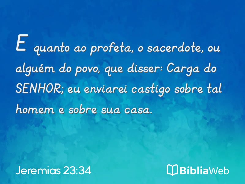 Jeremias 23:34 em imagem para compartilhar