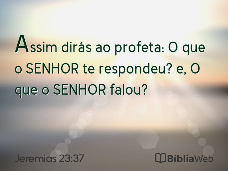 Jeremias 23:37 em imagem para compartilhar