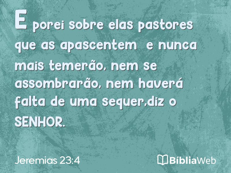 Jeremias 23:4 em imagem para compartilhar