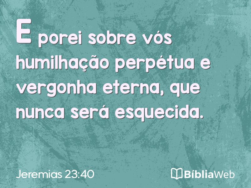 Jeremias 23:40 em imagem para compartilhar