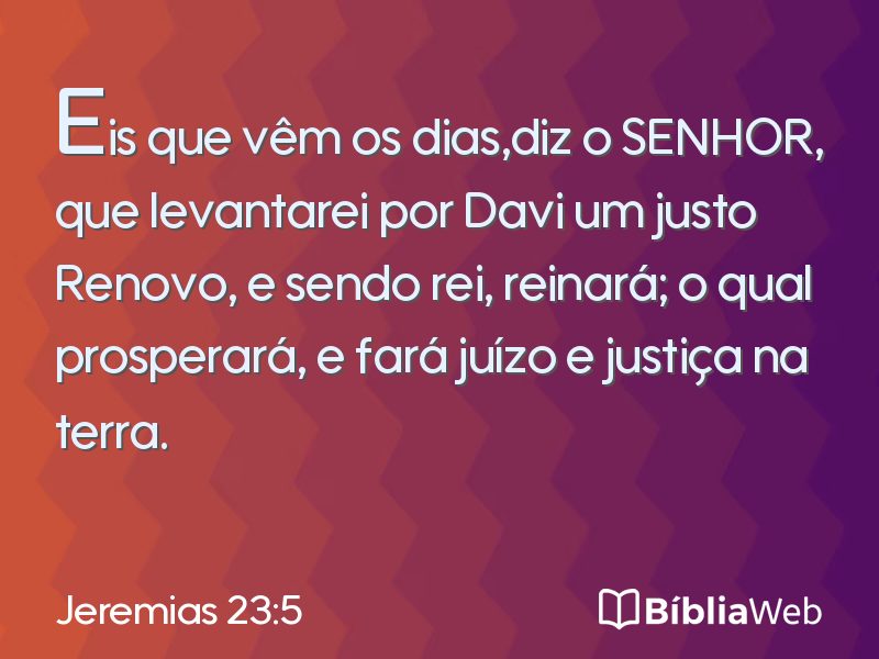 Jeremias 23:5 em imagem para compartilhar