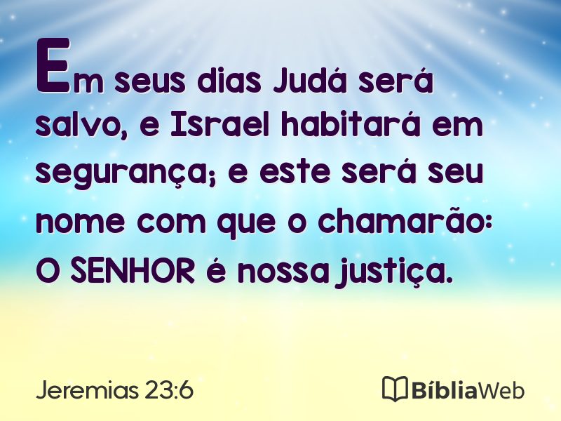 Jeremias 23:6 em imagem para compartilhar