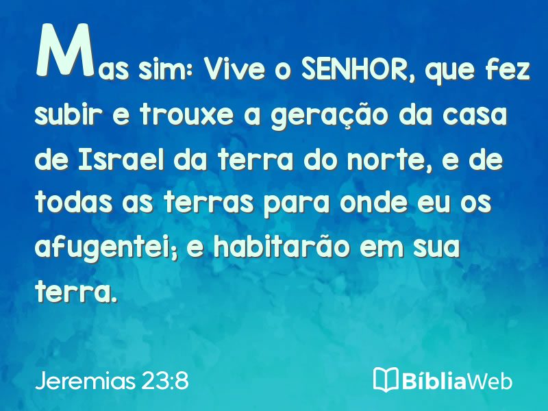 Jeremias 23:8 em imagem para compartilhar