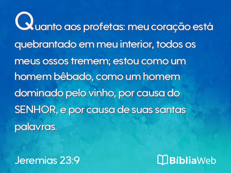 Jeremias 23:9 em imagem para compartilhar