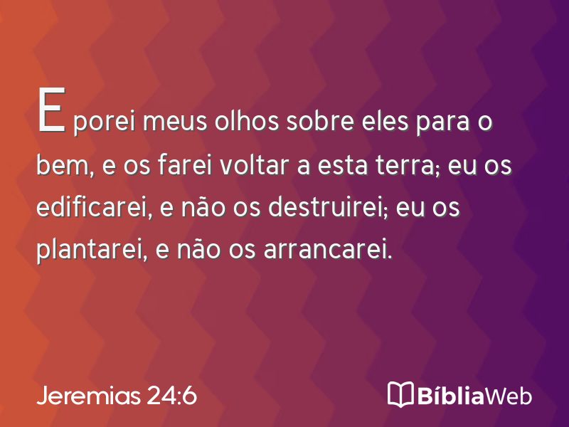 Jeremias 24:6 em imagem para compartilhar