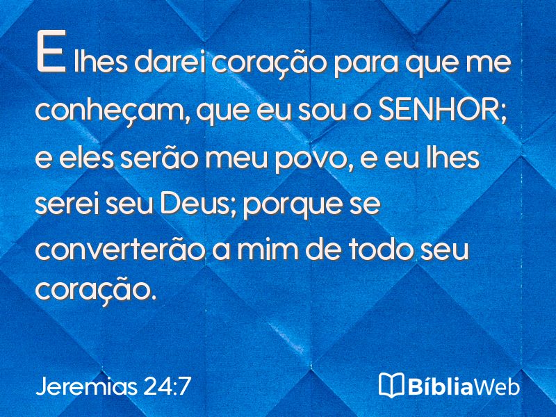 Jeremias 24:7 em imagem para compartilhar