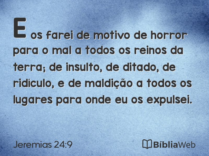 Jeremias 24:9 em imagem para compartilhar