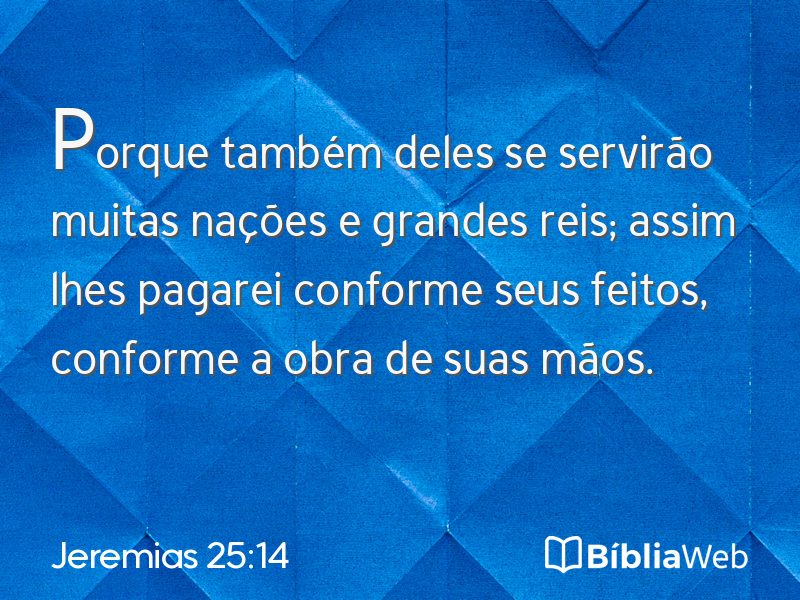 Jeremias 25:14 em imagem para compartilhar