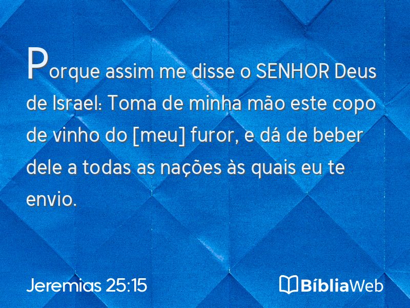 Jeremias 25:15 em imagem para compartilhar