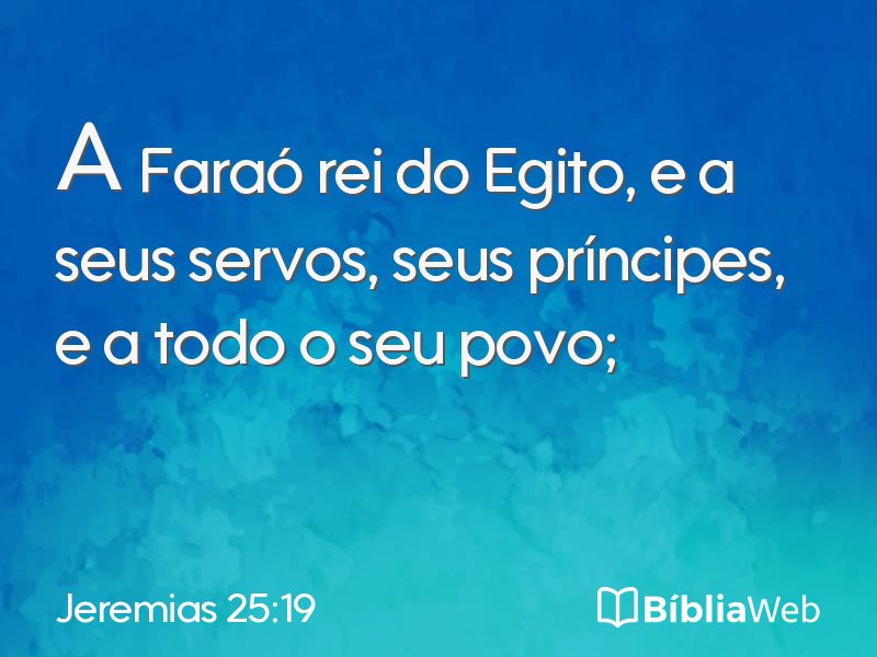 Jeremias 25:19 em imagem para compartilhar
