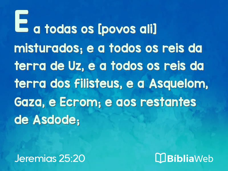 Jeremias 25:20 em imagem para compartilhar