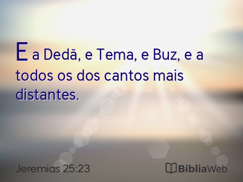 Jeremias 25:23 em imagem para compartilhar