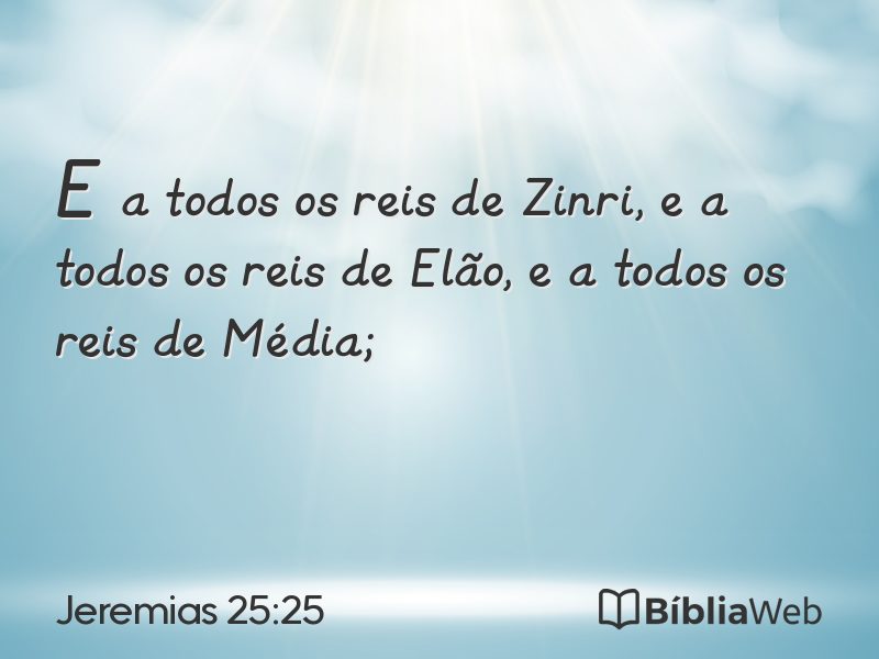 Jeremias 25:25 em imagem para compartilhar