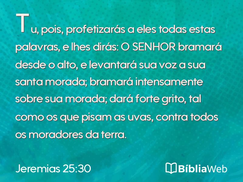 Jeremias 25:30 em imagem para compartilhar