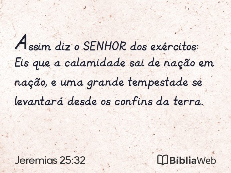 Jeremias 25:32 em imagem para compartilhar