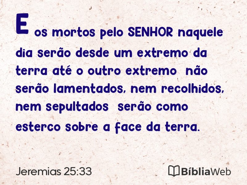 Jeremias 25:33 em imagem para compartilhar