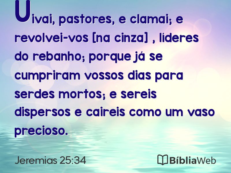 Jeremias 25:34 em imagem para compartilhar