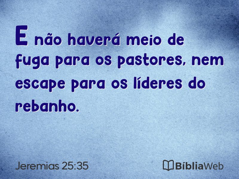 Jeremias 25:35 em imagem para compartilhar
