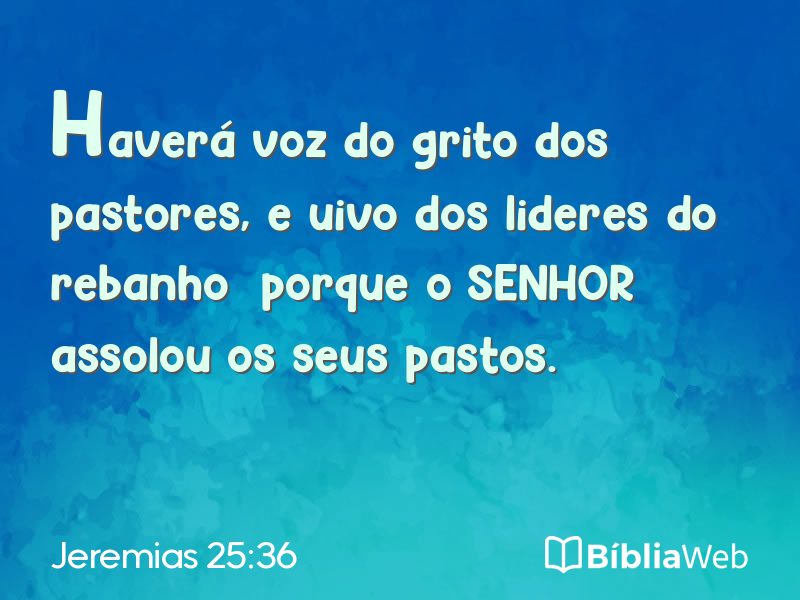 Jeremias 25:36 em imagem para compartilhar