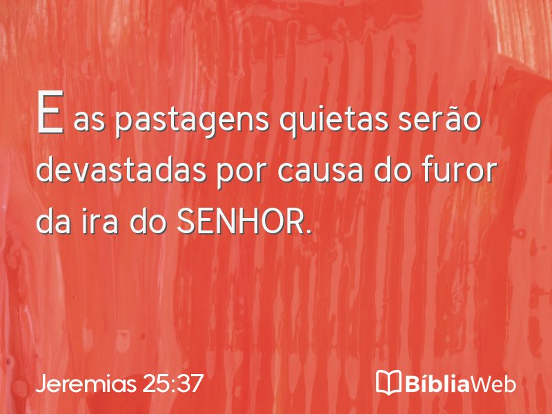 Jeremias 25:37 em imagem para compartilhar