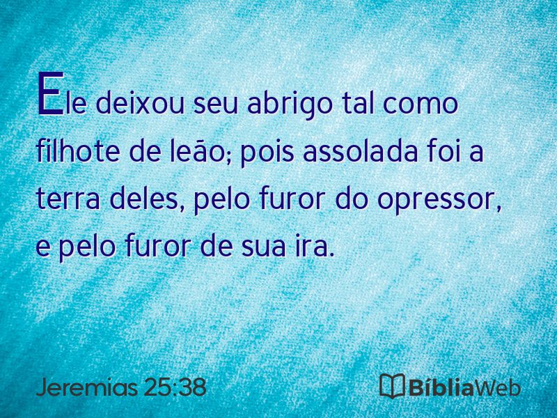 Jeremias 25:38 em imagem para compartilhar