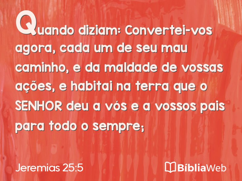 Jeremias 25:5 em imagem para compartilhar
