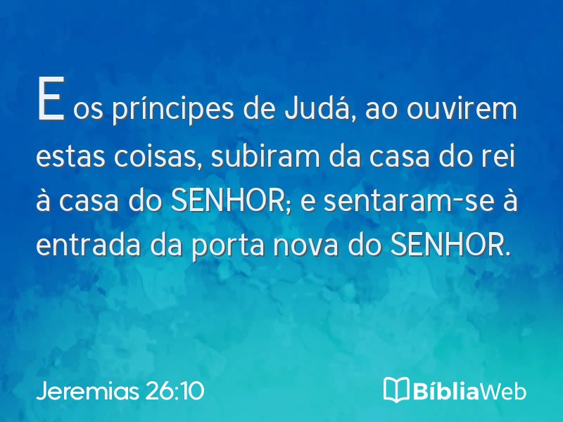 Jeremias 26:10 em imagem para compartilhar